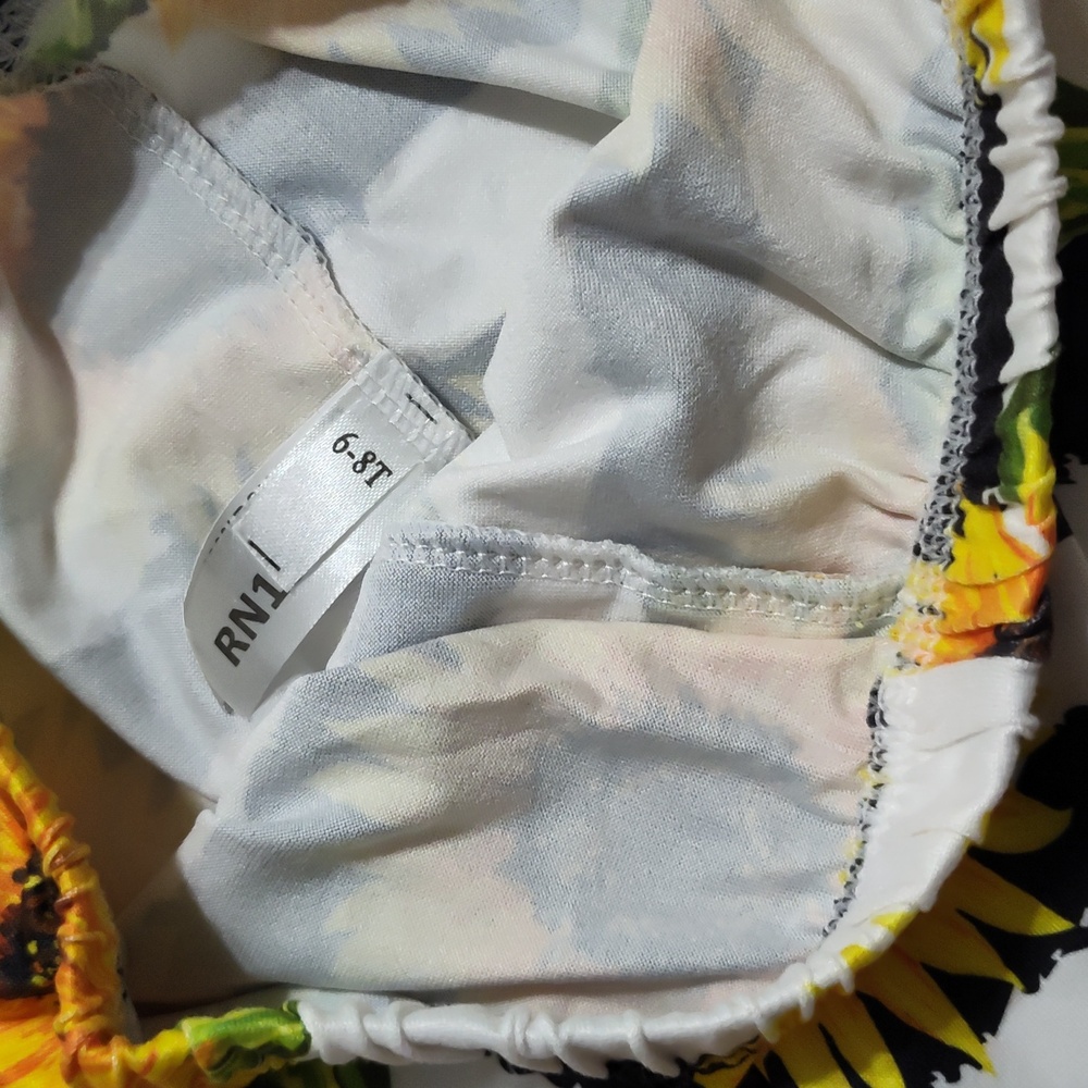 Sunflower Print Kids Bell Bottoms Size 6/8 - Picture 3 of 3